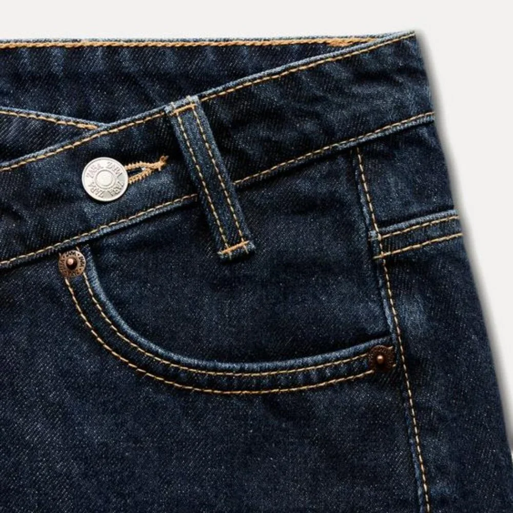 ZARA DENIM MINI SKIRT - Picture 3 of 9